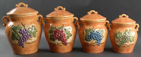 Grand Vin (4 Piece) Canister Set (Box Set)