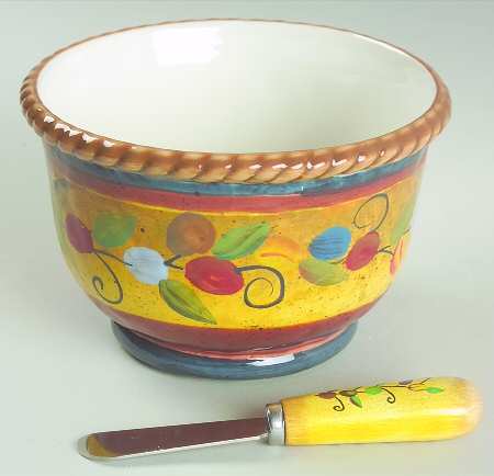 Valencia Dip Bowl & Spreader Set