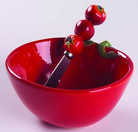 Garden Fresh Figural Dip Bowl & Spreader Set