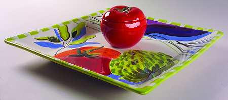 Garden Fresh 3 Pc Chip/Dip Set (Chip Base & Dip Bowl W/Lid)