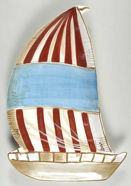 Sail Away 18" Figural Platter