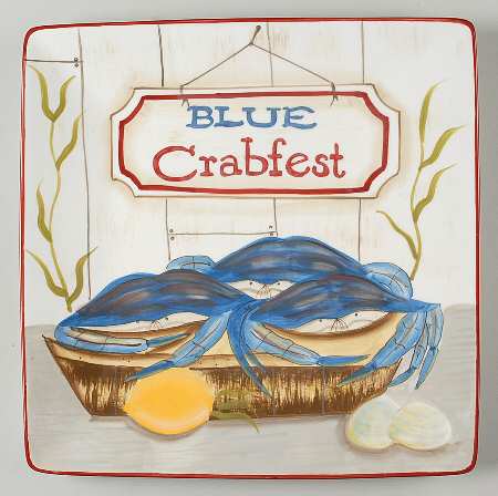 Sea Catch 13" Square Serving Platter