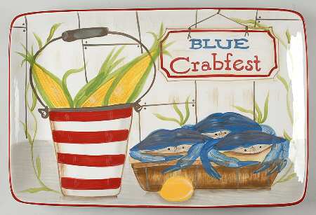 Sea Catch 19" Rectangular Serving Platter