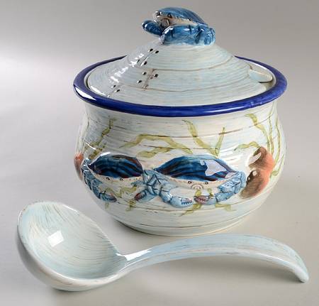 Sea Catch Tureen & Lid w/Ladle