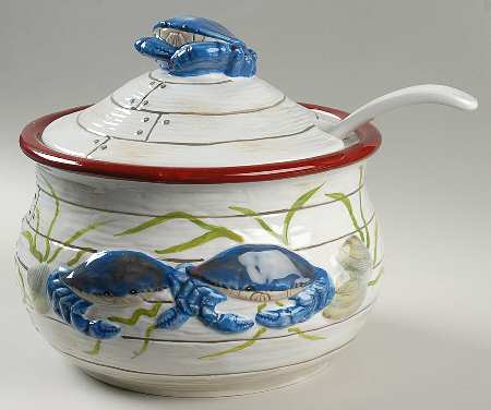 Sea Catch Tureen & Lid w/Ladle