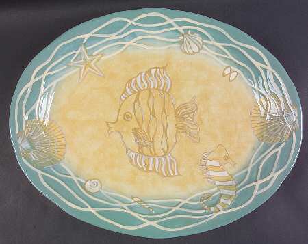 By the Shore 18" Oval Serving Platter
