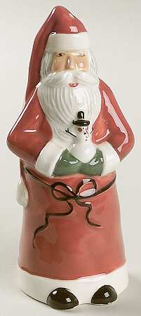 Folk Santa (Sage Background) Figural Salt Shaker
