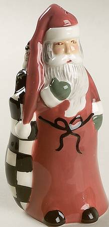 Folk Santa (Sage Background) Figural Pepper Shaker