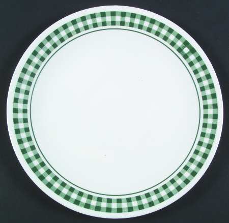 Gingham Hunter Green (Coupe, Corelle) by Corning Corelle