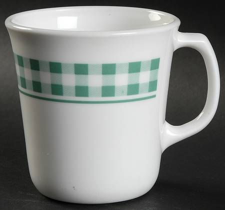 Gingham Hunter Green (Coupe, Corelle) Mug