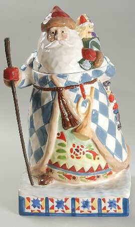 Holiday Traditions Figural Cookie Jar & Lid