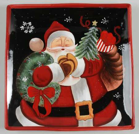 Mister Claus 13" Square Serving Platter