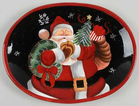 Mister Claus 15" Oval Serving Platter