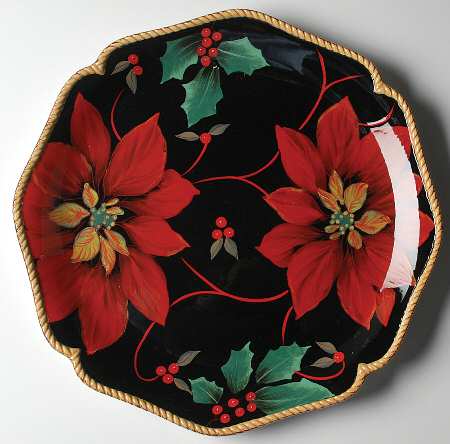 Poinsettia 16" Chop Plate (Round Platter)