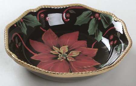 Poinsettia 8" Soup/Pasta Bowl