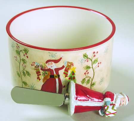 Santa Wishes Dip Bowl & Spreader Set