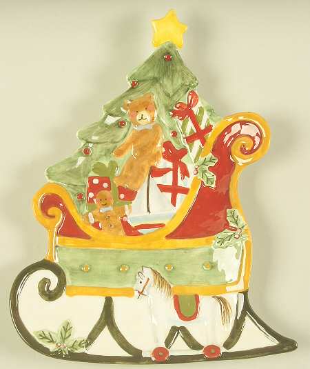 Santa Wishes Figural Candy Plate