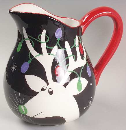 Silly Reindeer (Black Body) 96 Oz Pitcher