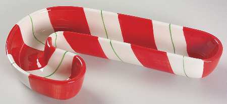 Silly Reindeer (Black Body) Candy Cane Serving Dish