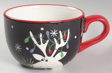 Silly Reindeer (Black Body) Jumbo Cup