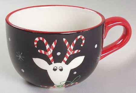 Silly Reindeer (Black Body) Jumbo Cup