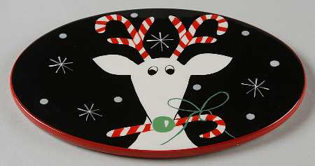 Silly Reindeer (Black Body) Cheese and Cracker Board