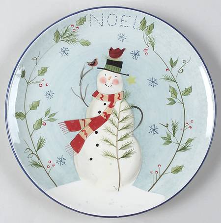 Snowman Wishes Salad/Dessert Plate
