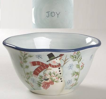 Snowman Wishes Individual Ice Cream Dish