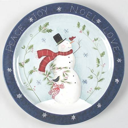 Snowman Wishes Dinner Plate