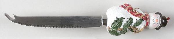 Snowman Wishes Cheese Knife with Stainless Blade