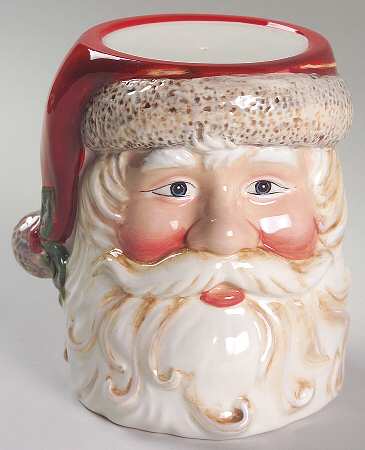 Santas Twilight Figural Pillar Candleholder