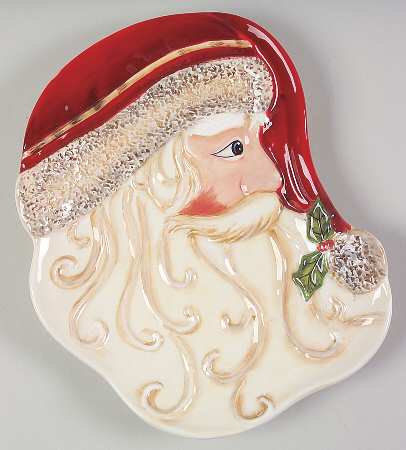 Santas Twilight Figural Candy Plate