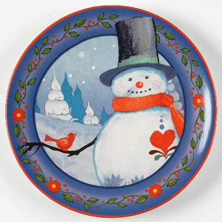 Winter Folk Salad/Dessert Plate