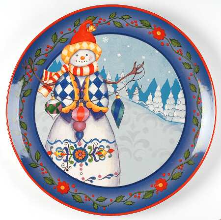 Winter Folk 16" Chop Plate (Round Platter)