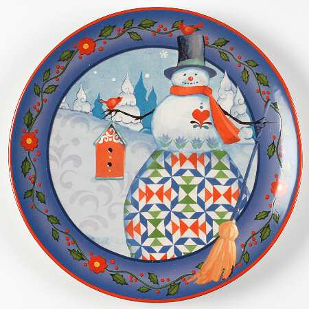 Winter Folk Dinner Plate