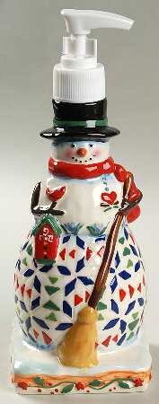 Winter Folk Figural Lotion Dispenser