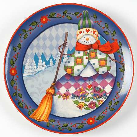 Winter Folk Dinner Plate