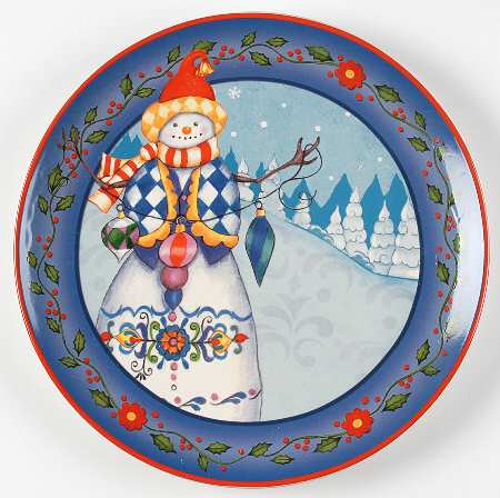 Winter Folk Dinner Plate