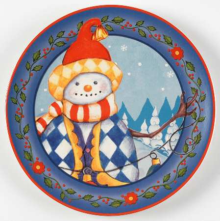 Winter Folk Salad/Dessert Plate