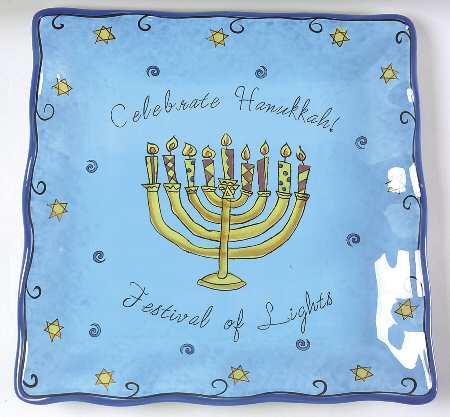 Festival of Lights 13" Square Serving Platter