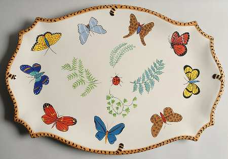 Butterfly Paradise 19" Oval Serving Platter