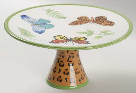 Butterfly Paradise 6" Diameter Pedestal Cake Stand