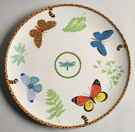 Butterfly Paradise Chip Bowl/Plate for Chip & Dip Set