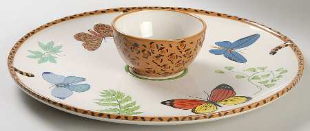 Butterfly Paradise (2 Piece) Chip & Dip Set