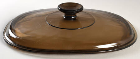 French Bisque Lid for 1.5 Quart Oval Covered Casserole