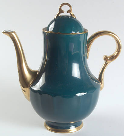 Eventail Dark Green (Vert Canard) Coffee Pot & Lid