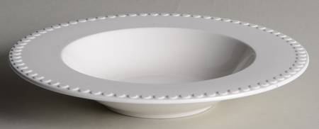 Raised Circles Large Rim Soup Bowl
