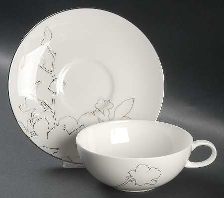 Silhouette Flat Cup & Saucer Set