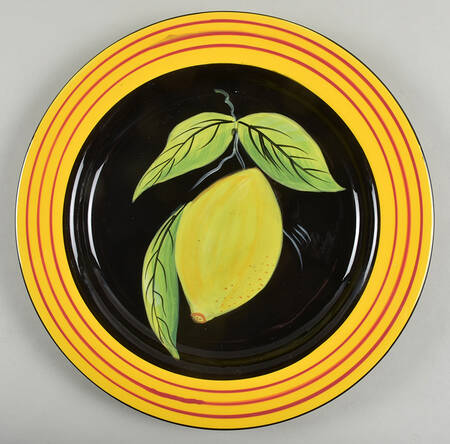 Striped Fruit Dinner Plate