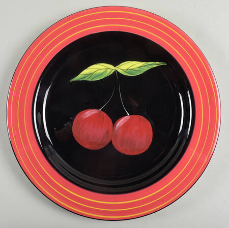 Striped Fruit Dinner Plate